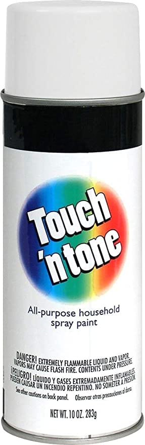 Touch N Tone Spray Paint, General Purpose, Oil Formula, Interior and Exterior Use, 20 Minutes Dry Time. Ideal for Plastic Metal, Wood, Ceramic, Concrete, Paper and More Touch N Tone Spray Paint, General Purpose, Oil Formula, Interior and Exterior Use, 20 Minutes Dry Time. Ideal for Plastic Metal, Wood, Ceramic, Concrete, Paper and More